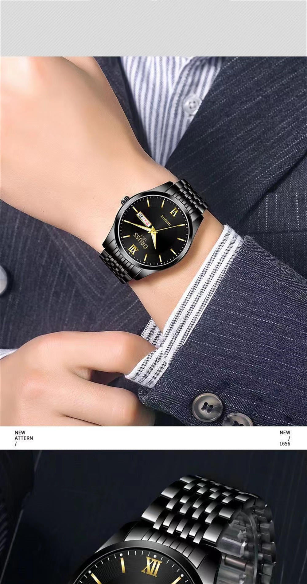 Men's Glow Steel Watch – Stylish & Waterproof