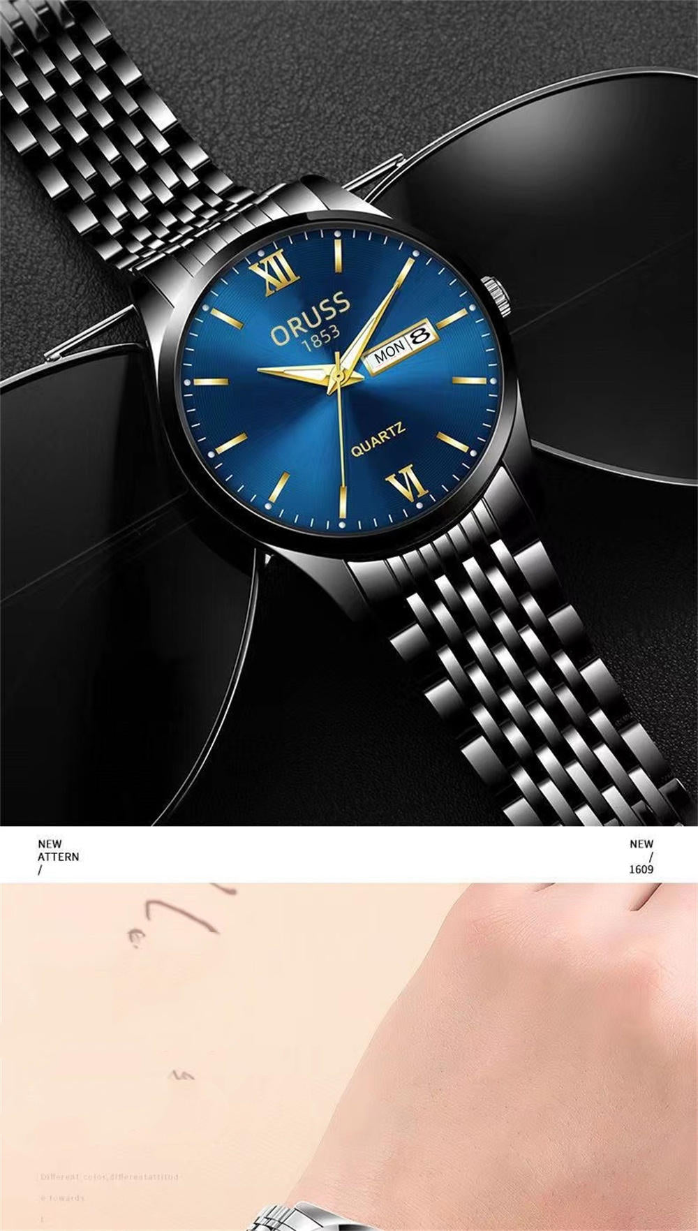 Men's Glow Steel Watch – Stylish & Waterproof