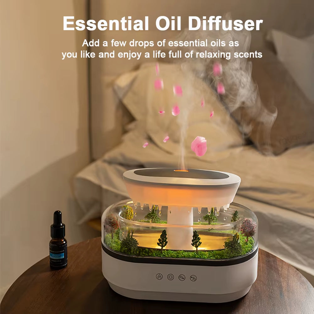Raindrop Shaped Air Humidifier, Rainbow Light, Essential Oil Diffuser, Household Aromatherapy Diffuser, Aromatherapy Humidifier