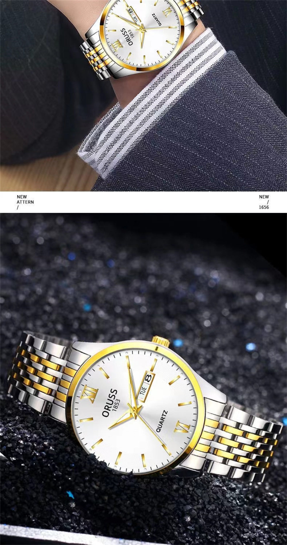 Men's Glow Steel Watch – Stylish & Waterproof