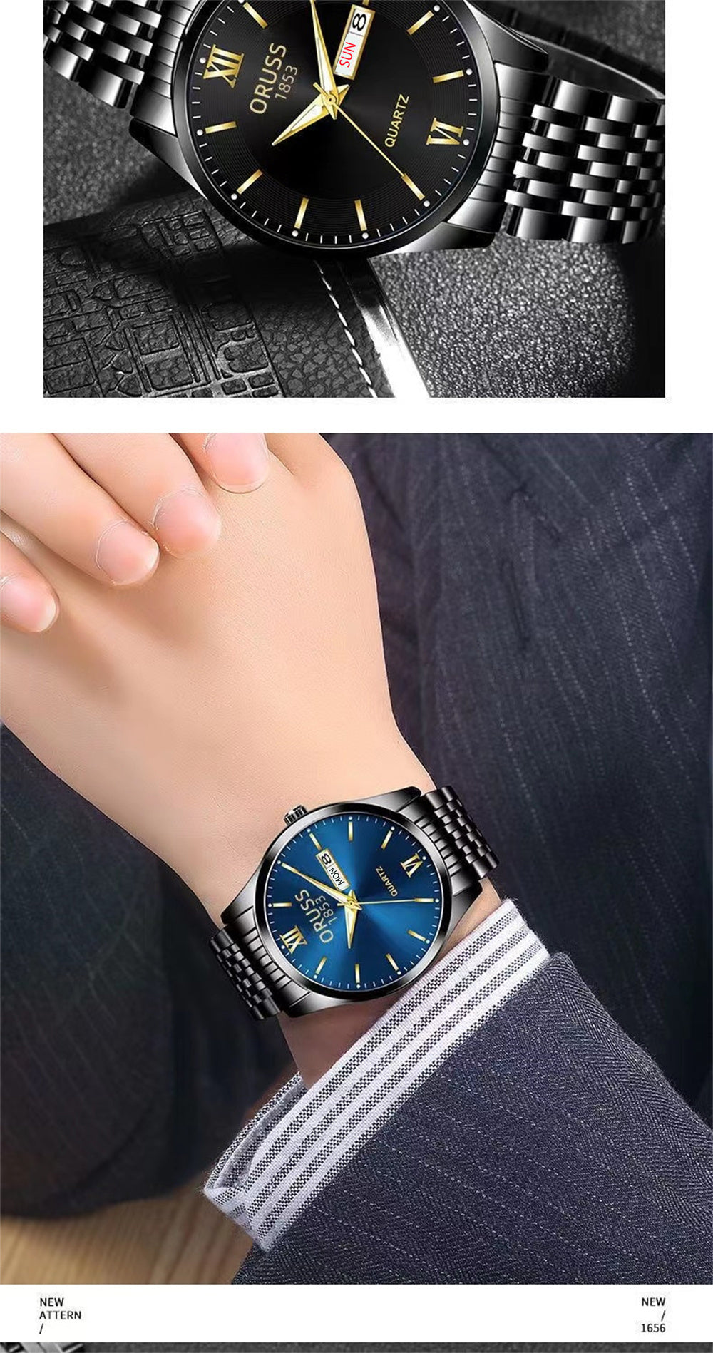 Men's Glow Steel Watch – Stylish & Waterproof