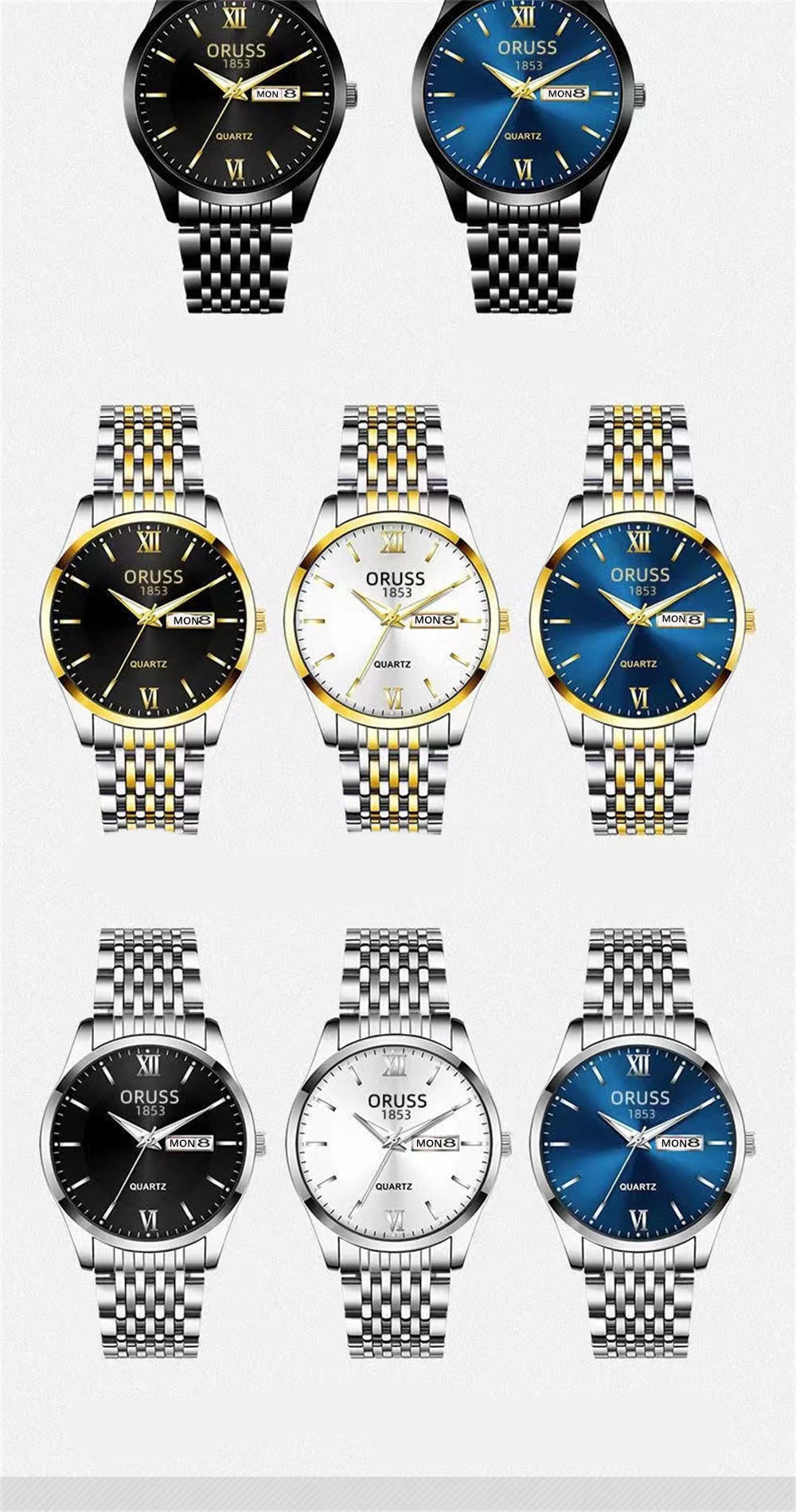 Men's Glow Steel Watch – Stylish & Waterproof