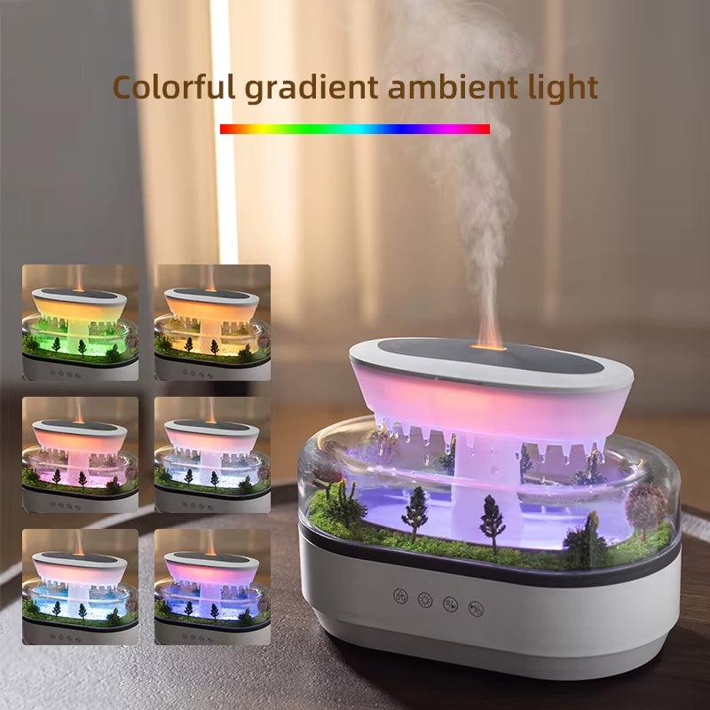 Raindrop Shaped Air Humidifier, Rainbow Light, Essential Oil Diffuser, Household Aromatherapy Diffuser, Aromatherapy Humidifier