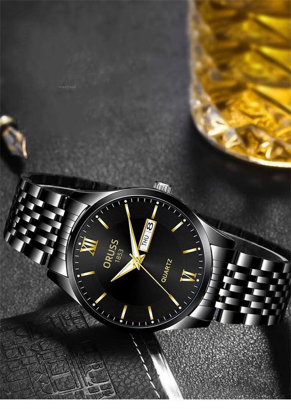 Men's Glow Steel Watch – Stylish & Waterproof